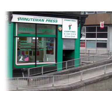 Image of shop front at Minuteman Press Falkirk